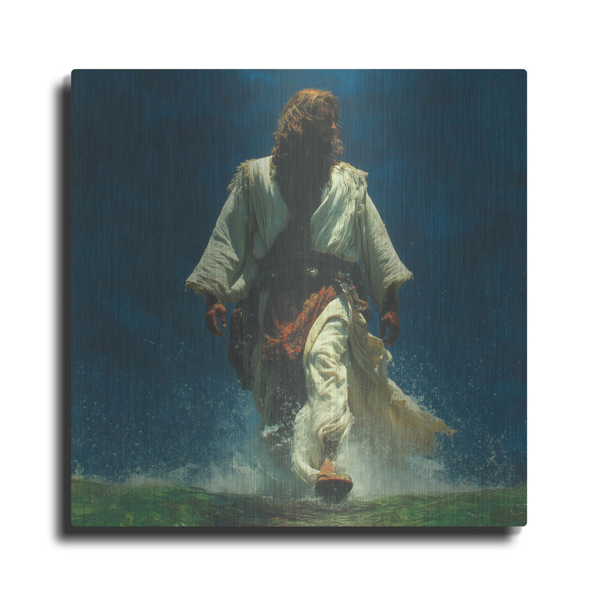 'Jesus Crosses Galilee' by Rich Monet Metal Wall Art