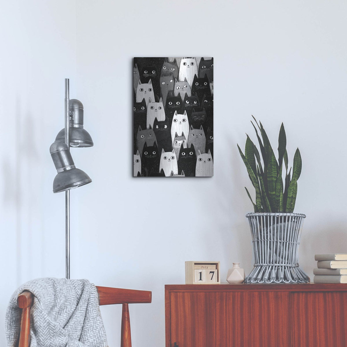 'Kitty Litter' by Rich Monet Metal Wall Art