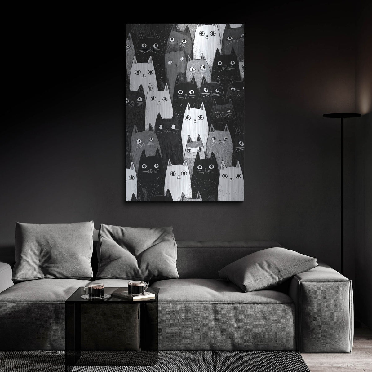 'Kitty Litter' by Rich Monet Metal Wall Art