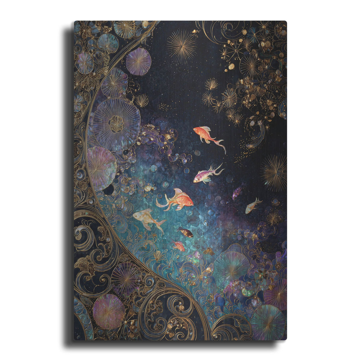 'Koi Galaxy' by Rich Monet Metal Wall Art