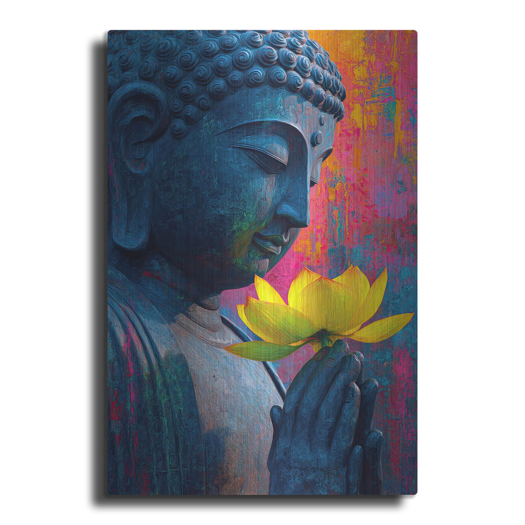 'Lotus Budha' by Rich Monet Metal Wall Art