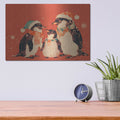 'Penguin Family Christmas' by Rich Monet Metal Wall Art