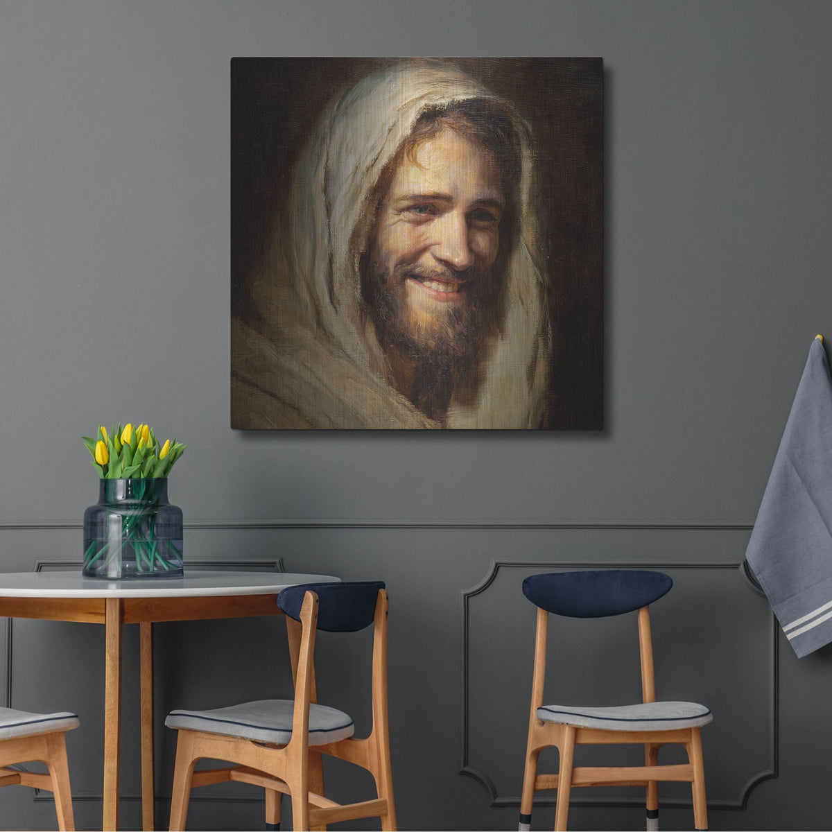 'Smiling Jesus Christ' by Rich Monet Metal Wall Art