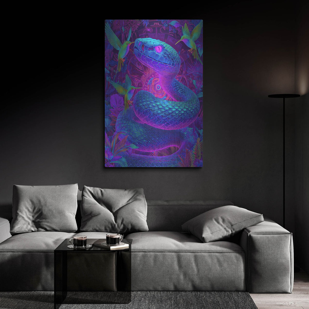 'Snake Land 2' by Rich Monet Metal Wall Art