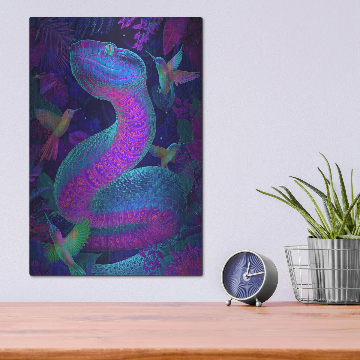 'Snake Land' by Rich Monet Metal Wall Art