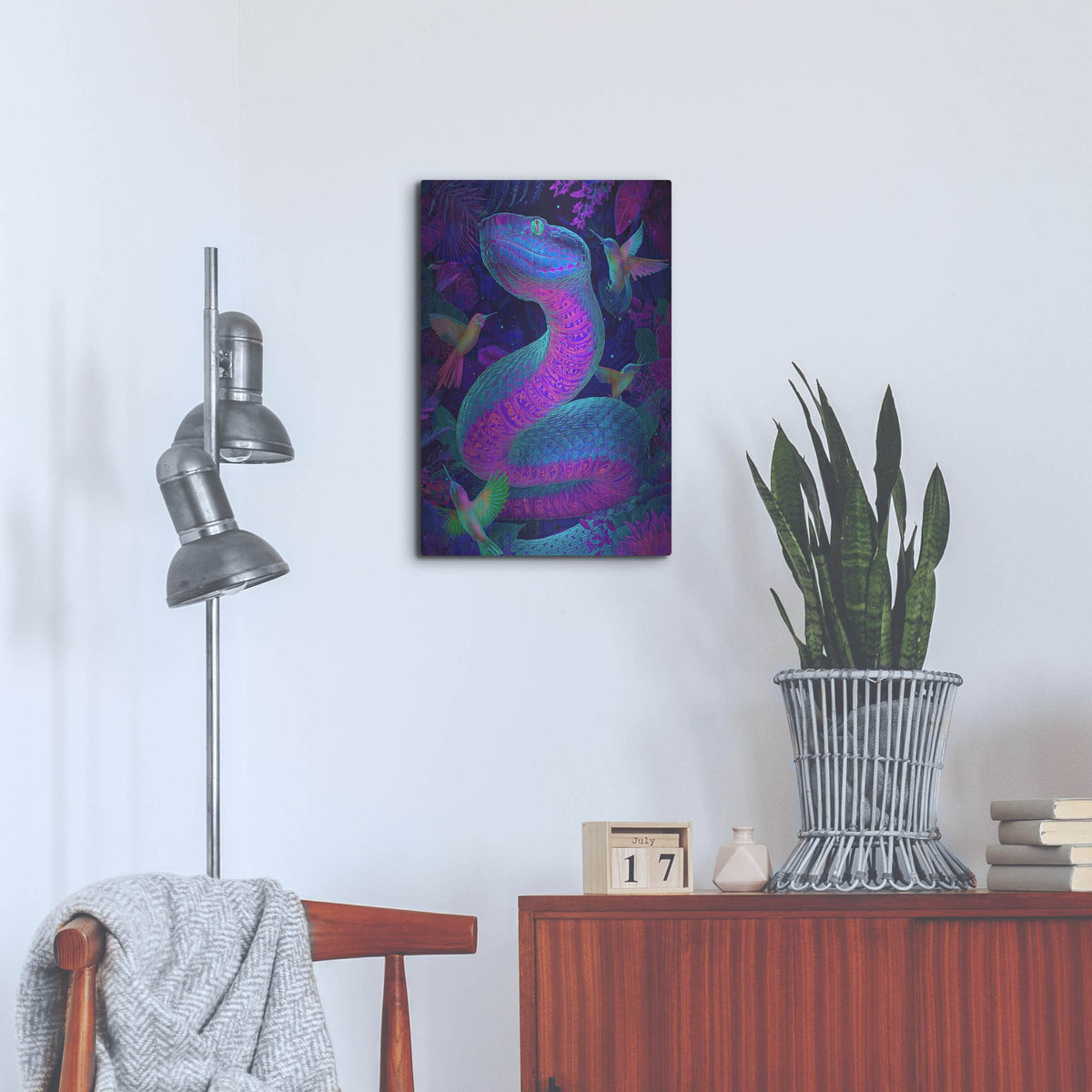 'Snake Land' by Rich Monet Metal Wall Art