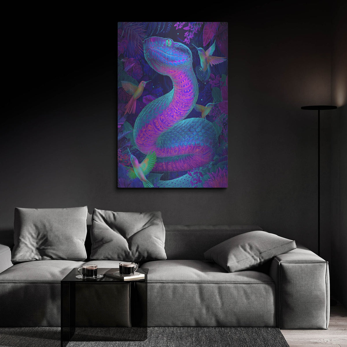'Snake Land' by Rich Monet Metal Wall Art