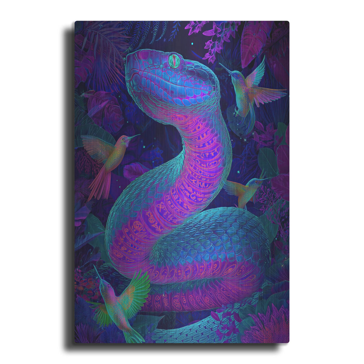 'Snake Land' by Rich Monet Metal Wall Art