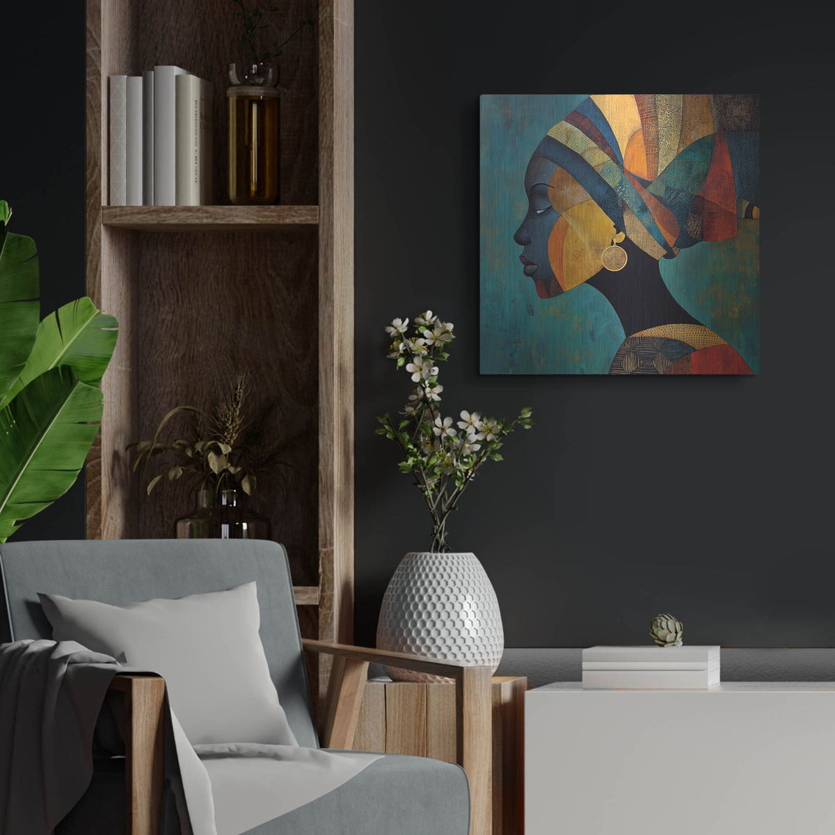 'Soulful Whisper' by Rich Monet Metal Wall Art