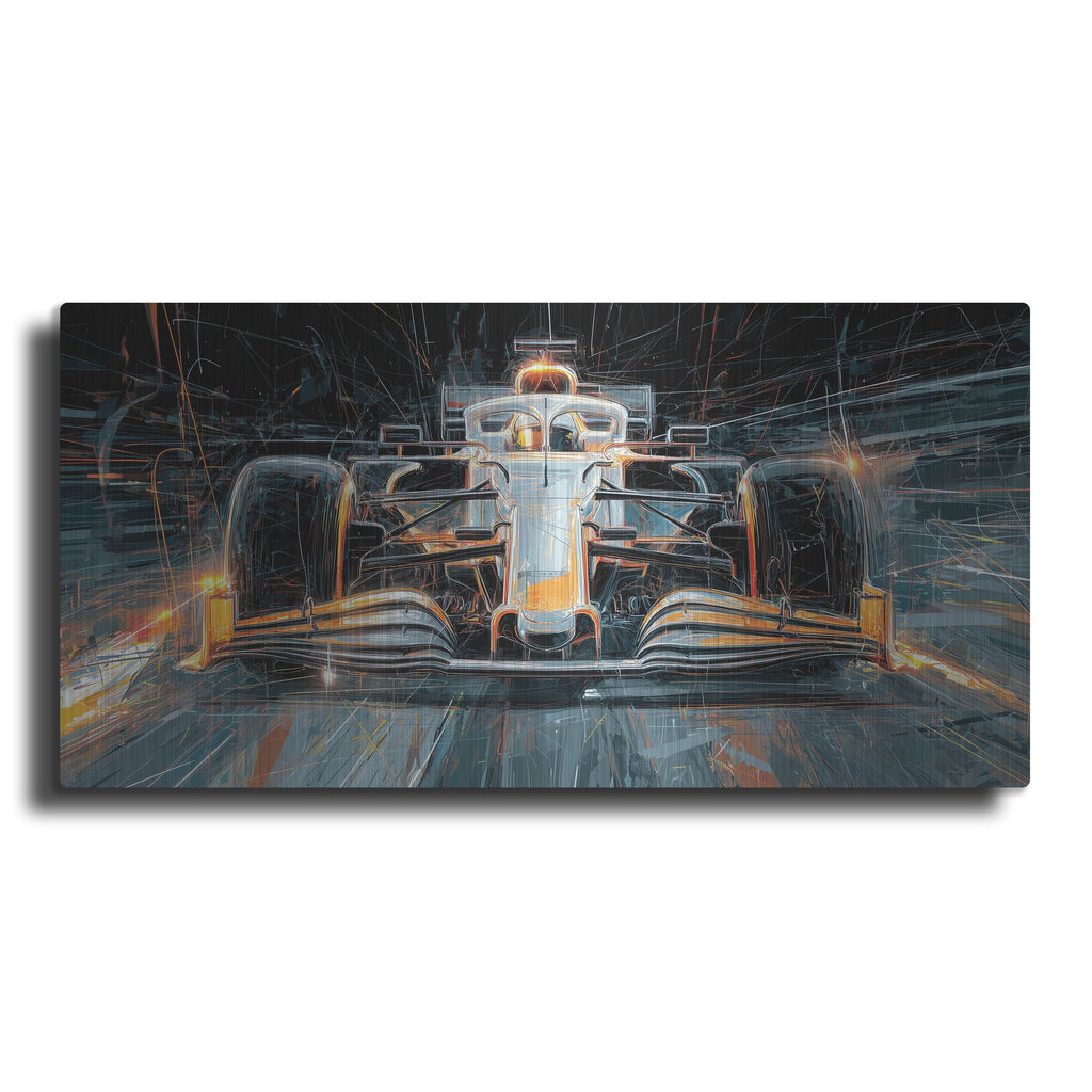 'Speed Demon Papaya' by Rich Monet Metal Wall Art