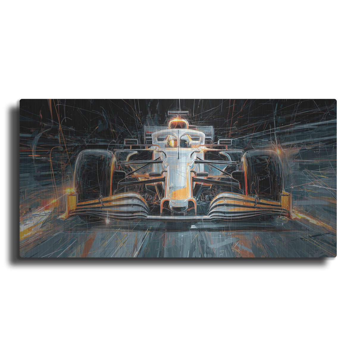 'Speed Demon Papaya' by Rich Monet Metal Wall Art