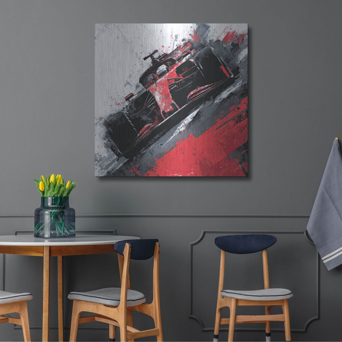 'Speed Demon Red' by Rich Monet Metal Wall Art
