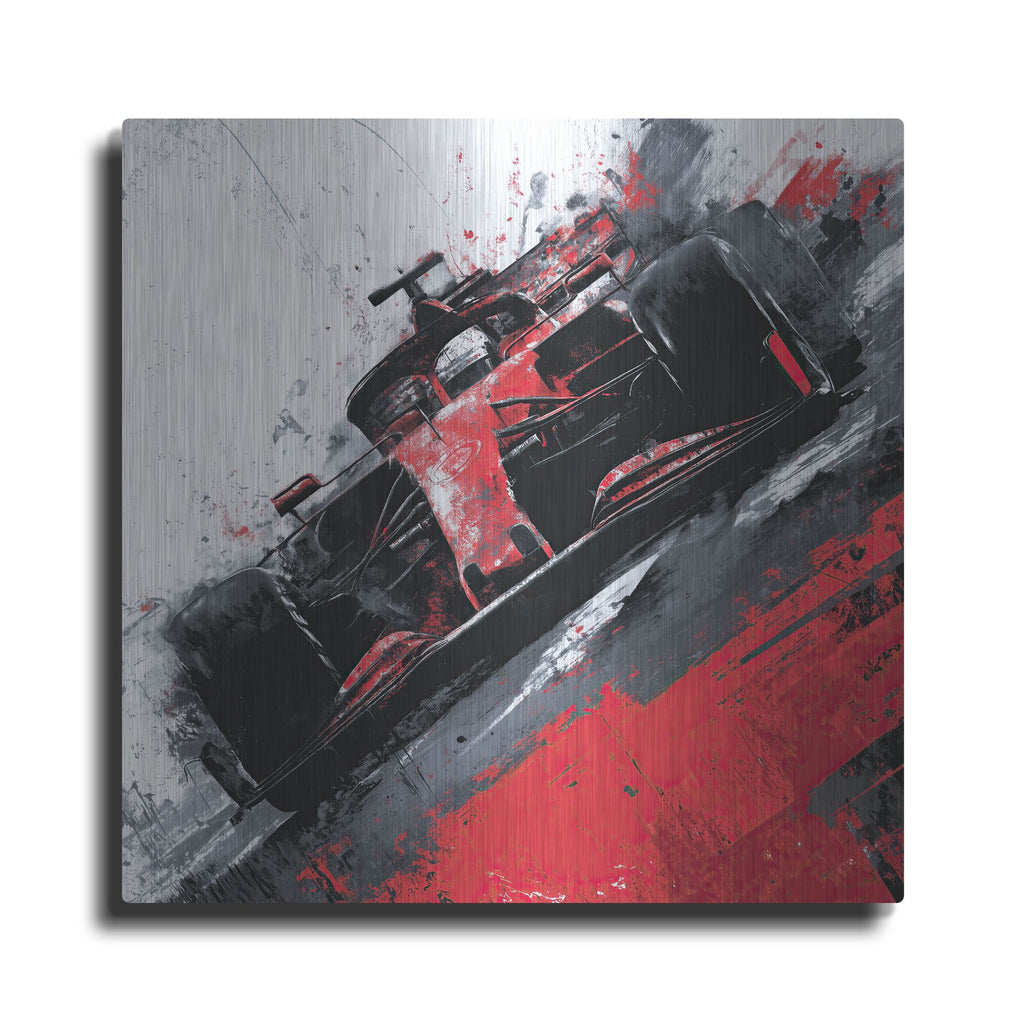 'Speed Demon Red' by Rich Monet Metal Wall Art