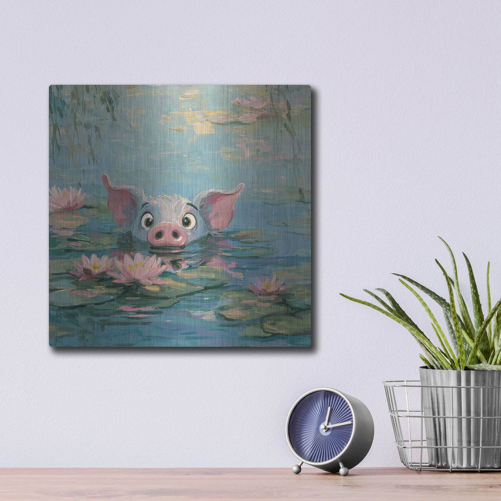 'Pig Fish' by Rich Monet Metal Wall Art