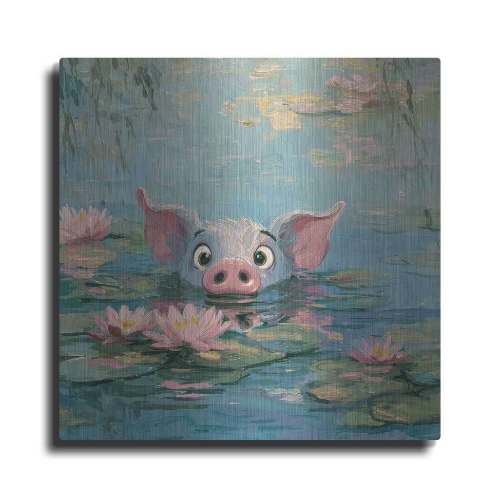 'Pig Fish' by Rich Monet Metal Wall Art