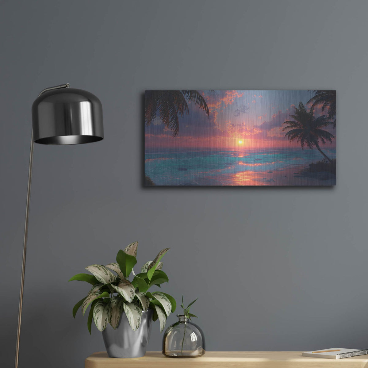 'Sunset Time' by Rich Monet Metal Wall Art