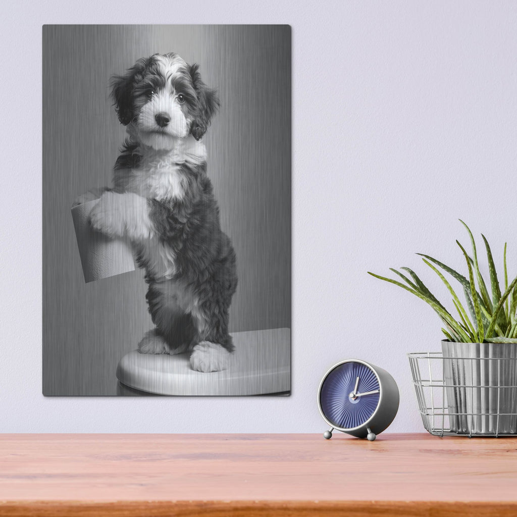 'The Bathroom Matron 2' by Rich Monet Metal Wall Art