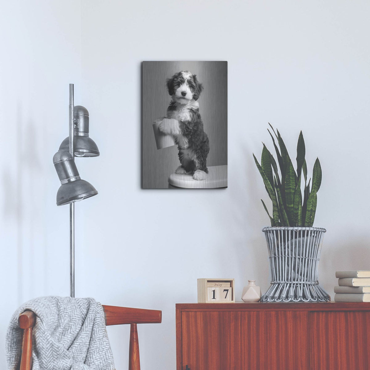 'The Bathroom Matron 2' by Rich Monet Metal Wall Art