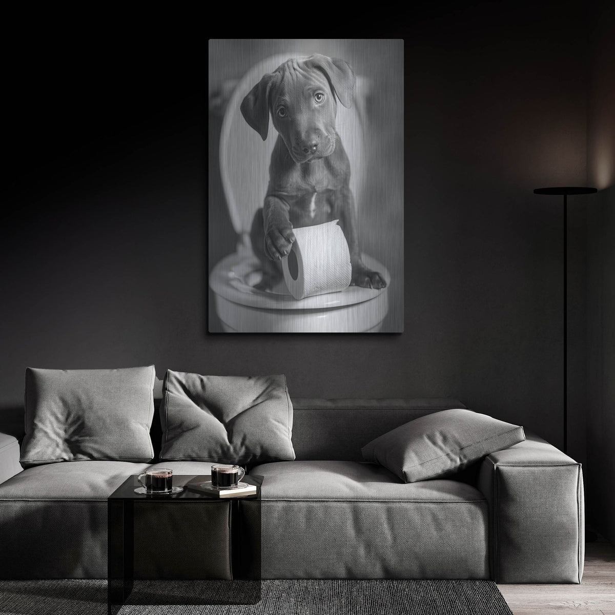 'The Bathroom Matron 3' by Rich Monet Metal Wall Art