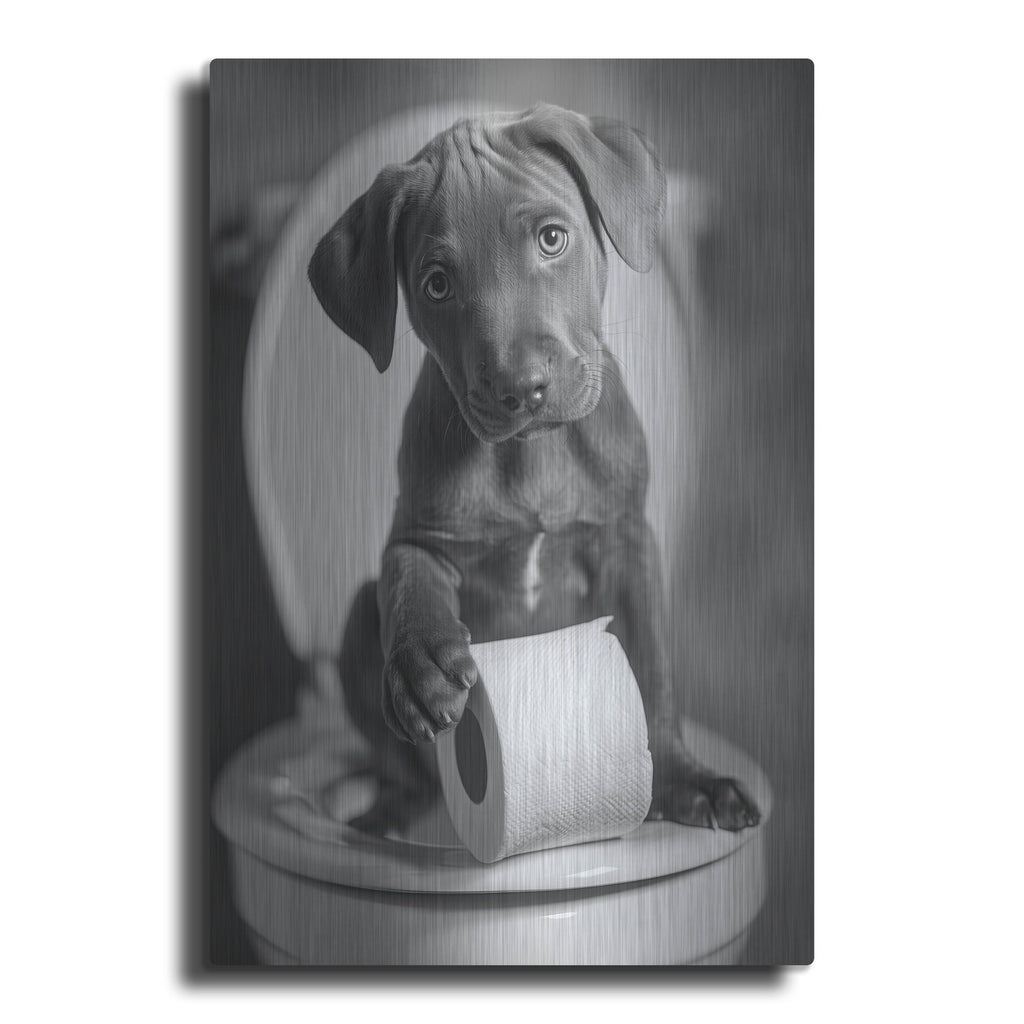 'The Bathroom Matron 3' by Rich Monet Metal Wall Art