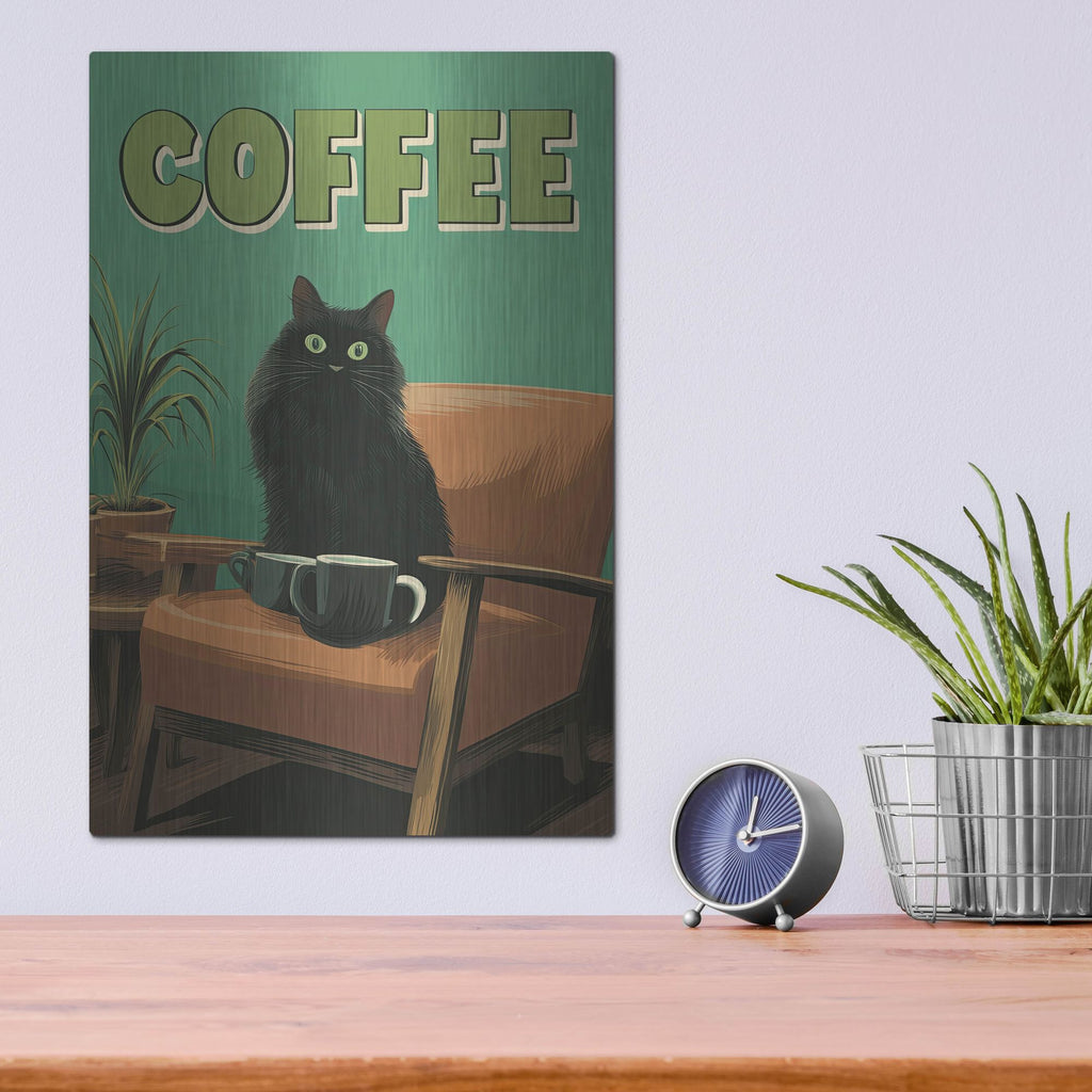 'Too Much Coffee' by Rich Monet Metal Wall Art