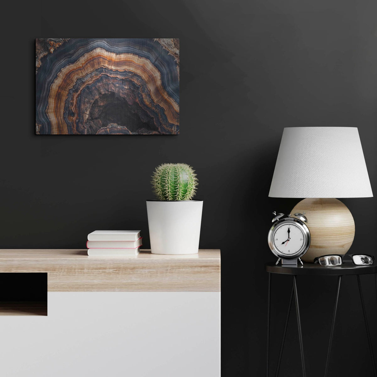 'Petrified Tree Trunk' by Rich Monet Metal Wall Art