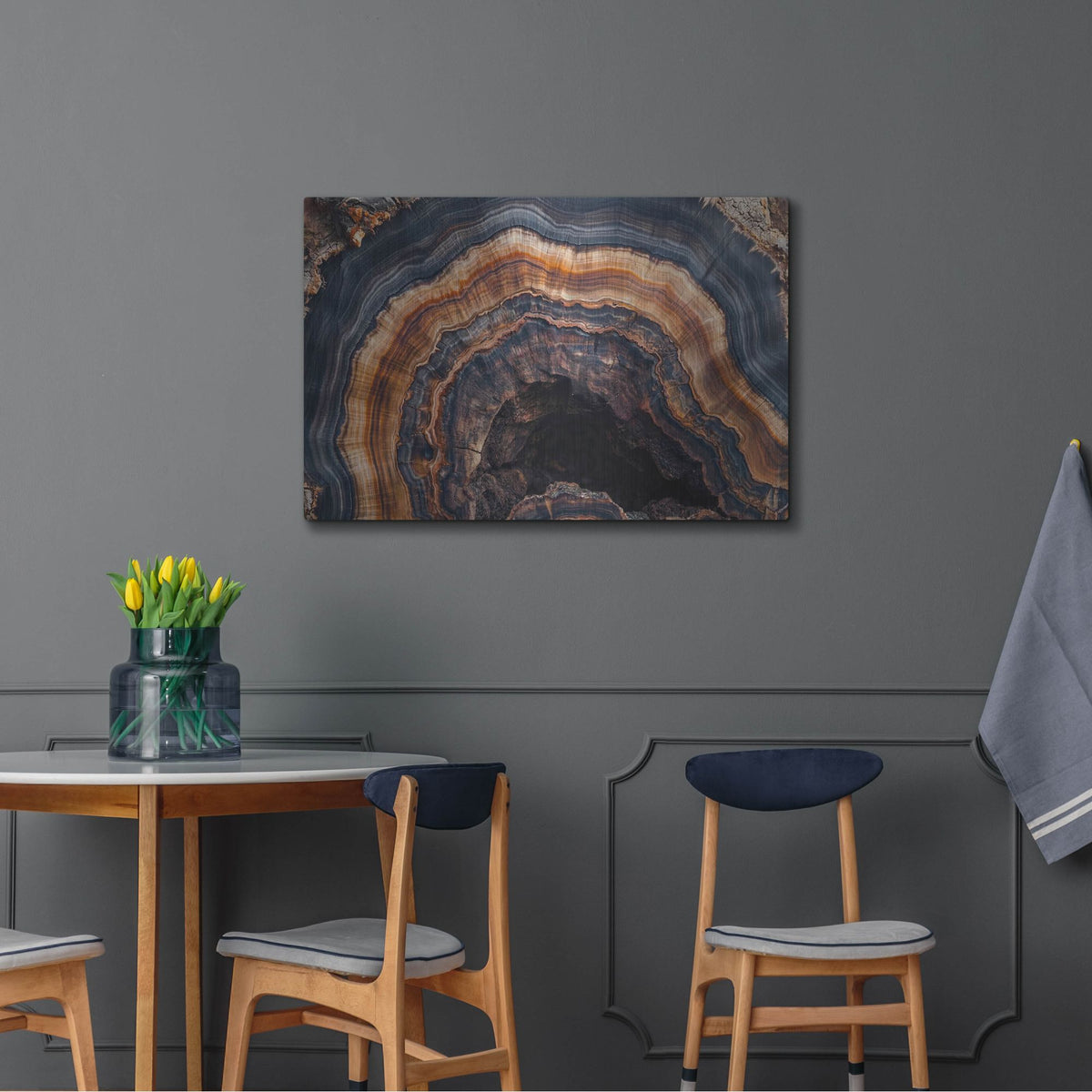 'Petrified Tree Trunk' by Rich Monet Metal Wall Art