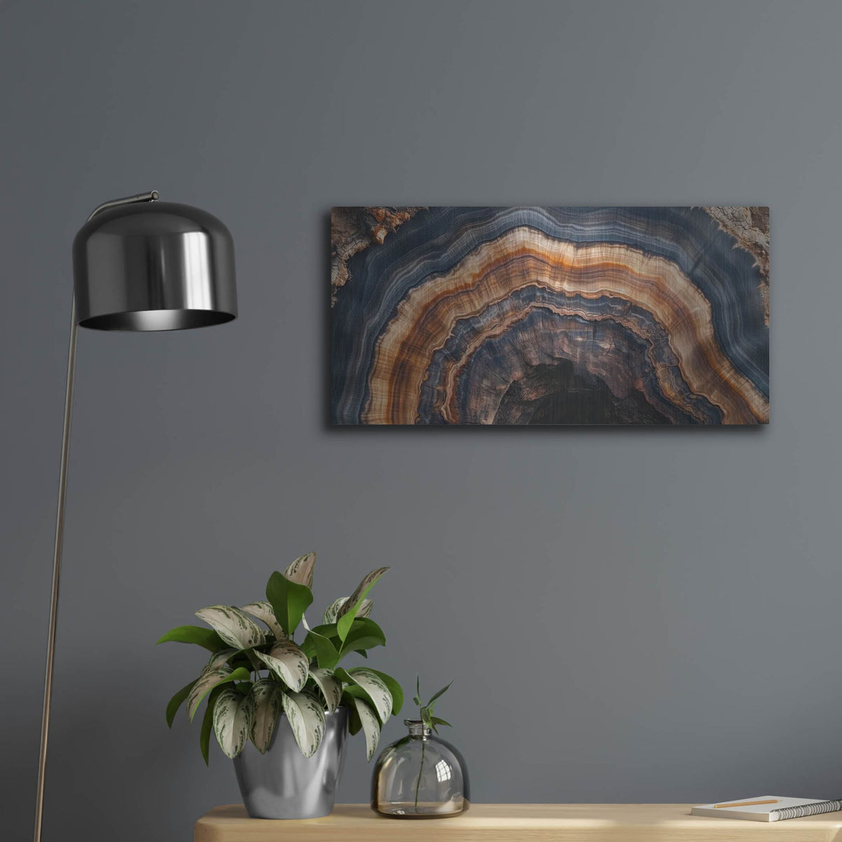'Petrified Tree Trunk 2' by Rich Monet Metal Wall Art