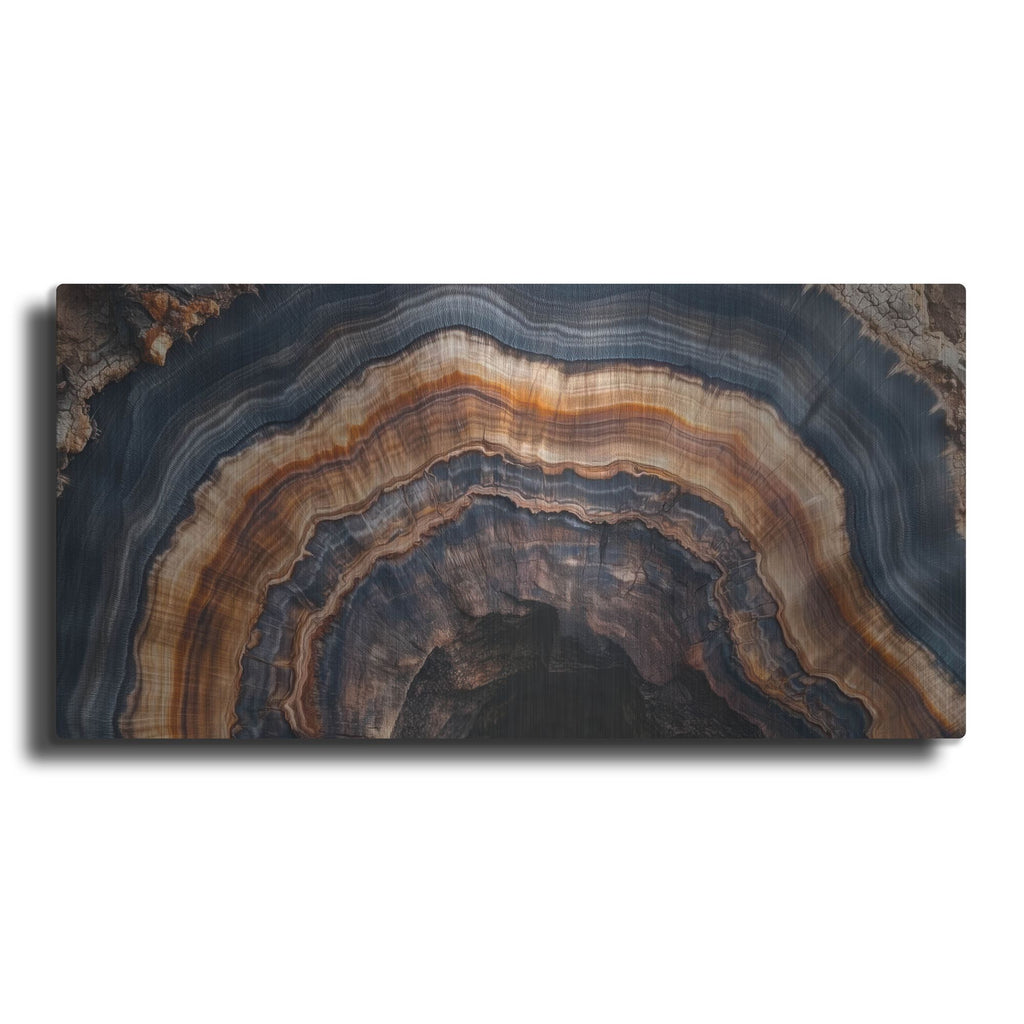 'Petrified Tree Trunk 2' by Rich Monet Metal Wall Art