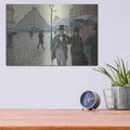 'Paris Street; Rainy Day' by Luxe Metal Portfolio – Metal Wall Art, 16x12 room view