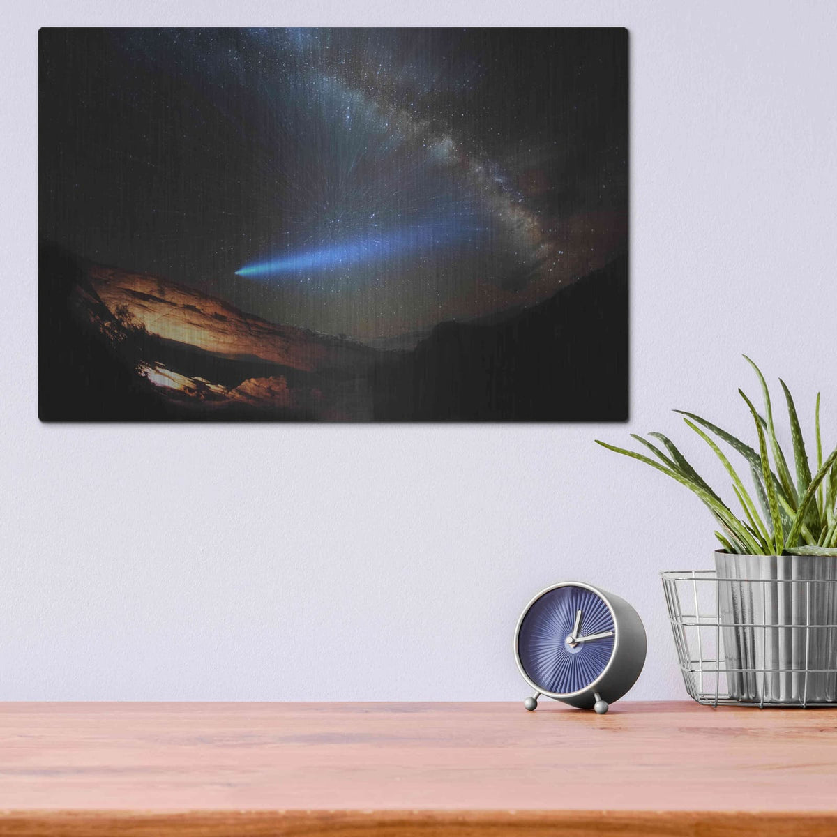 'Galactic Traveler' by Darren White – Metal Wall Art, 16x12 room view