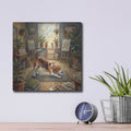 'Beagle Yoga Downward Dog' by Rich Monet Metal Wall Art