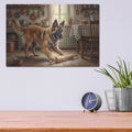 'Belgian Malinois In The Kitchen' by Rich Monet Metal Wall Art