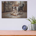 'Border Collie In The Kitchen' by Rich Monet Metal Wall Art