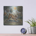 'Bulldog Yoga Downward Dog' by Rich Monet Metal Wall Art