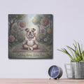 'Bulldog Yoga Lotu Pose' by Rich Monet Metal Wall Art
