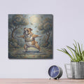 'Bulldog Yoga Warrior Pose' by Rich Monet Metal Wall Art