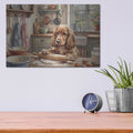 'Cocker Spaniel In The Kitchen' by Rich Monet Metal Wall Art