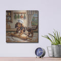 'Dachshund In The Kitchen' by Rich Monet Metal Wall Art