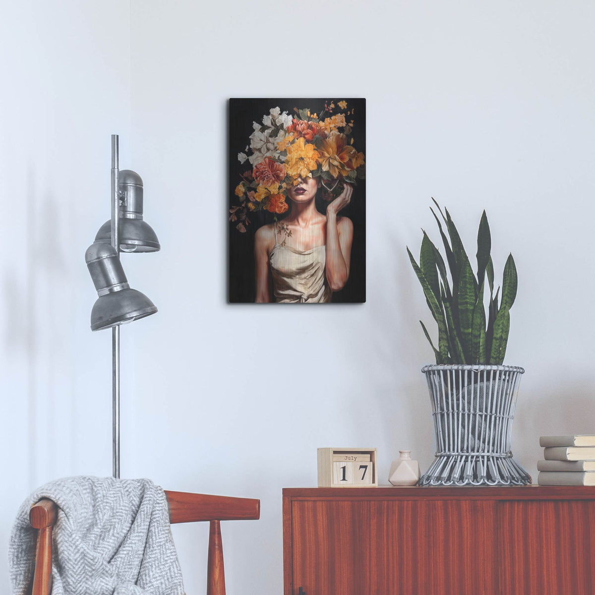 'Flowergirl' by Rich Monet Metal Wall Art