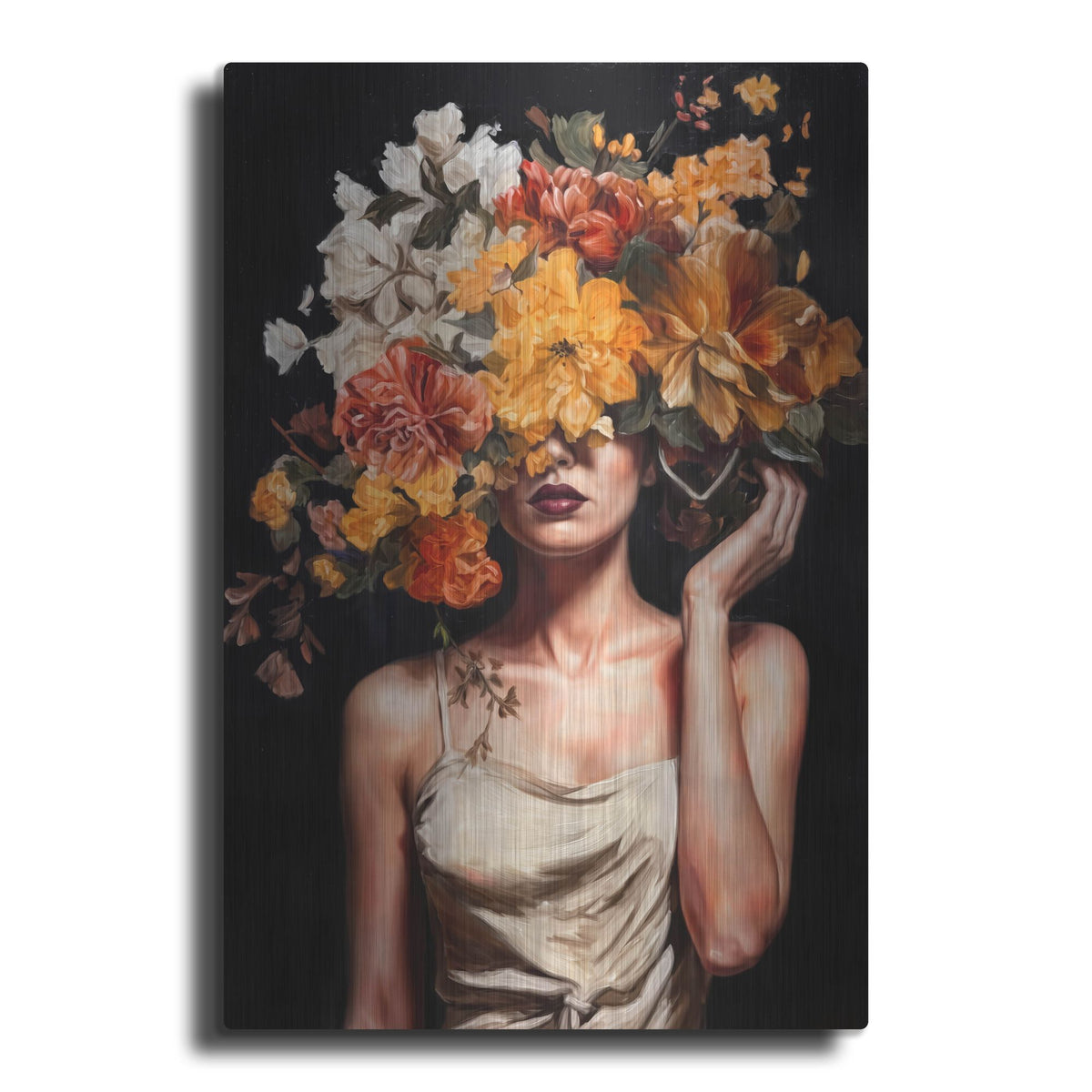 'Flowergirl' by Rich Monet Metal Wall Art