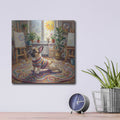 'French Bulldog Yoga Cobra Pose' by Rich Monet Metal Wall Art