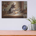 'German Shorthaired Pointer In The Kitchen' by Rich Monet Metal Wall Art
