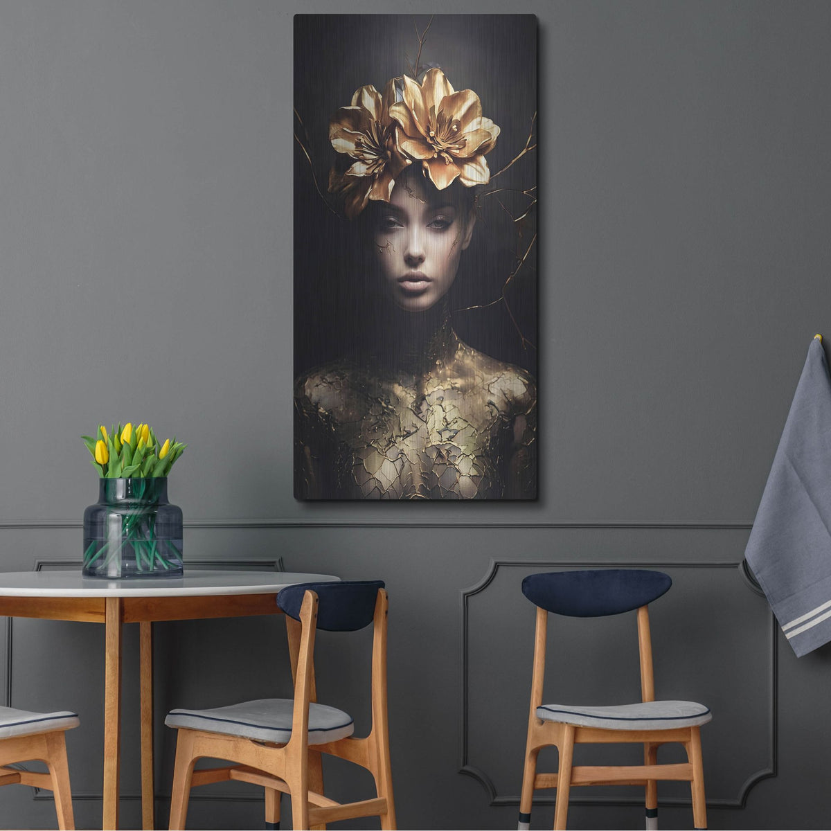 'Gold Goddess' by Rich Monet Metal Wall Art