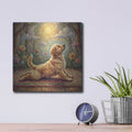 'Golden Retriever Yoga Cobra Pose' by Rich Monet Metal Wall Art
