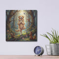 'Golden Retriever Yoga Tree Pose' by Rich Monet Metal Wall Art