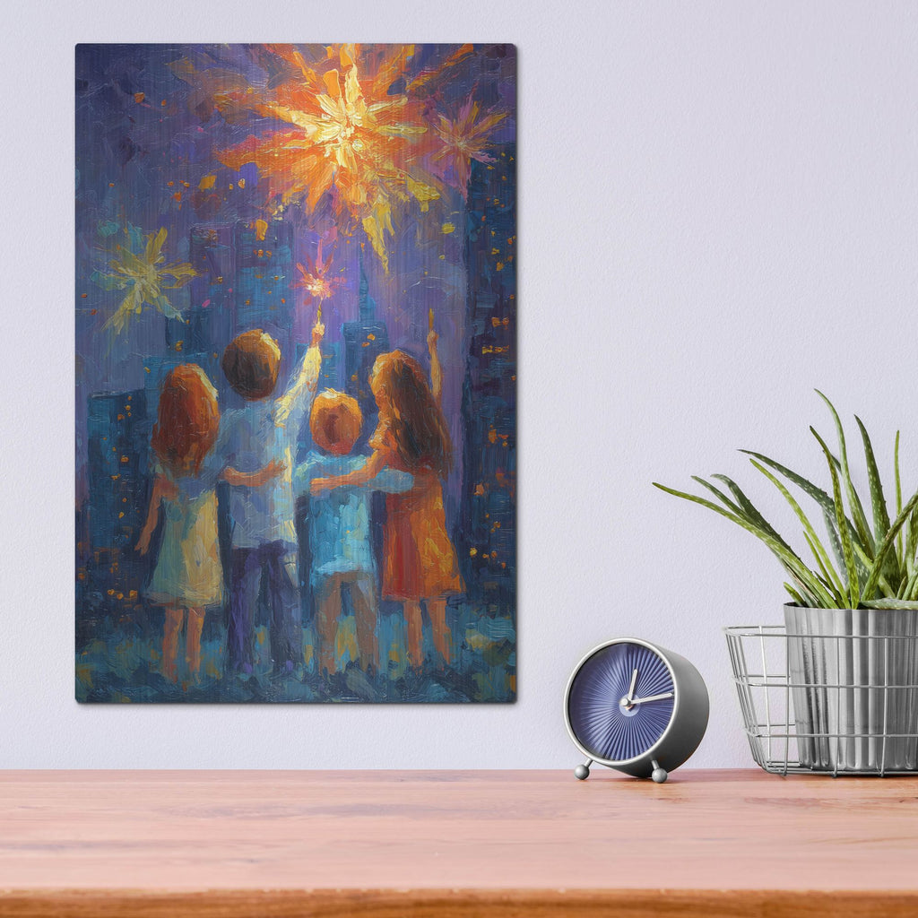 'Here for the Sparklers' by Rich Monet Metal Wall Art
