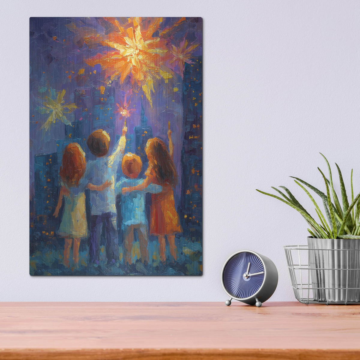 'Here for the Sparklers' by Rich Monet Metal Wall Art