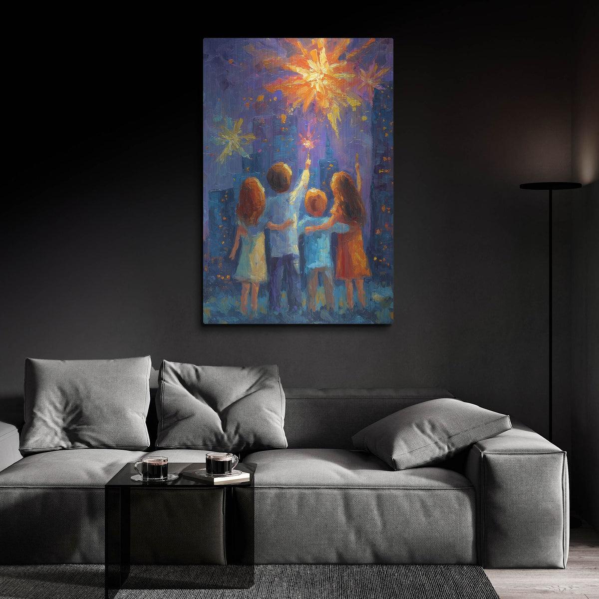 'Here for the Sparklers' by Rich Monet Metal Wall Art