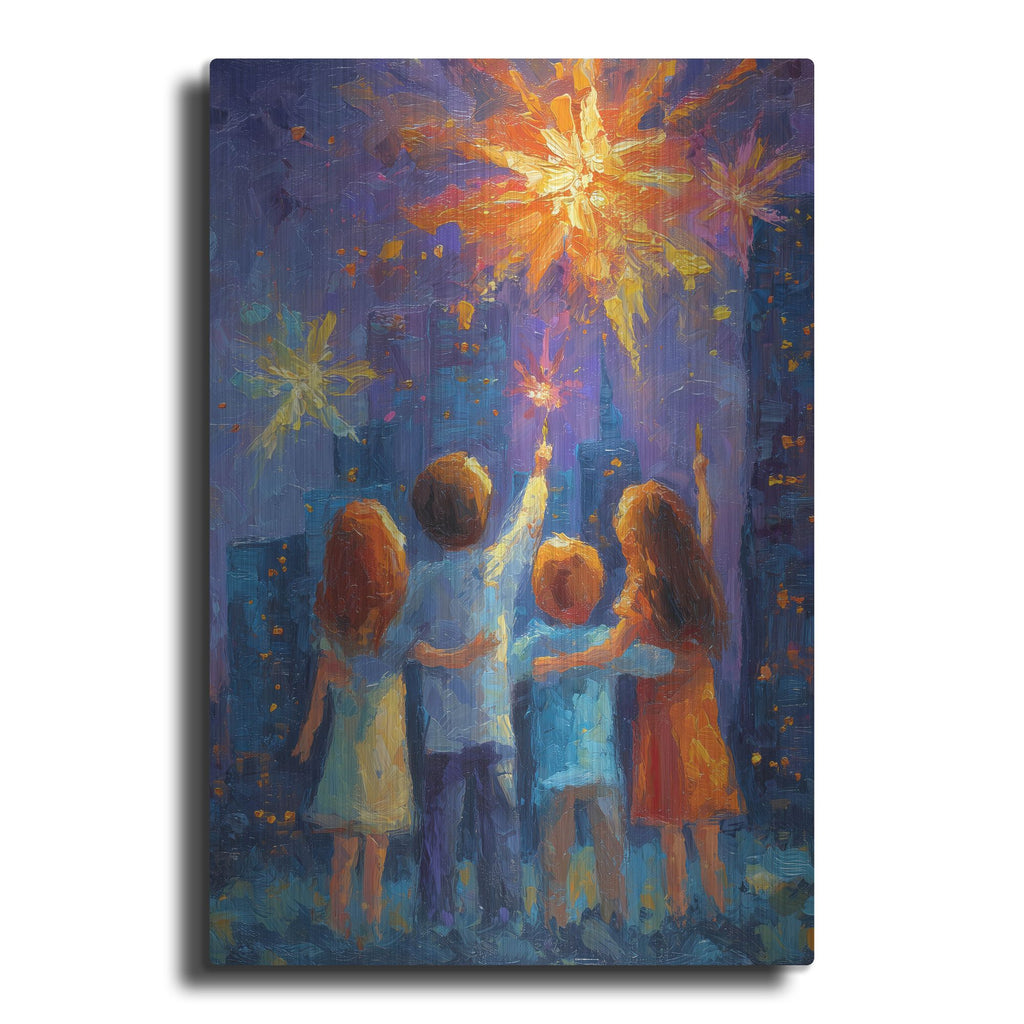 'Here for the Sparklers' by Rich Monet Metal Wall Art
